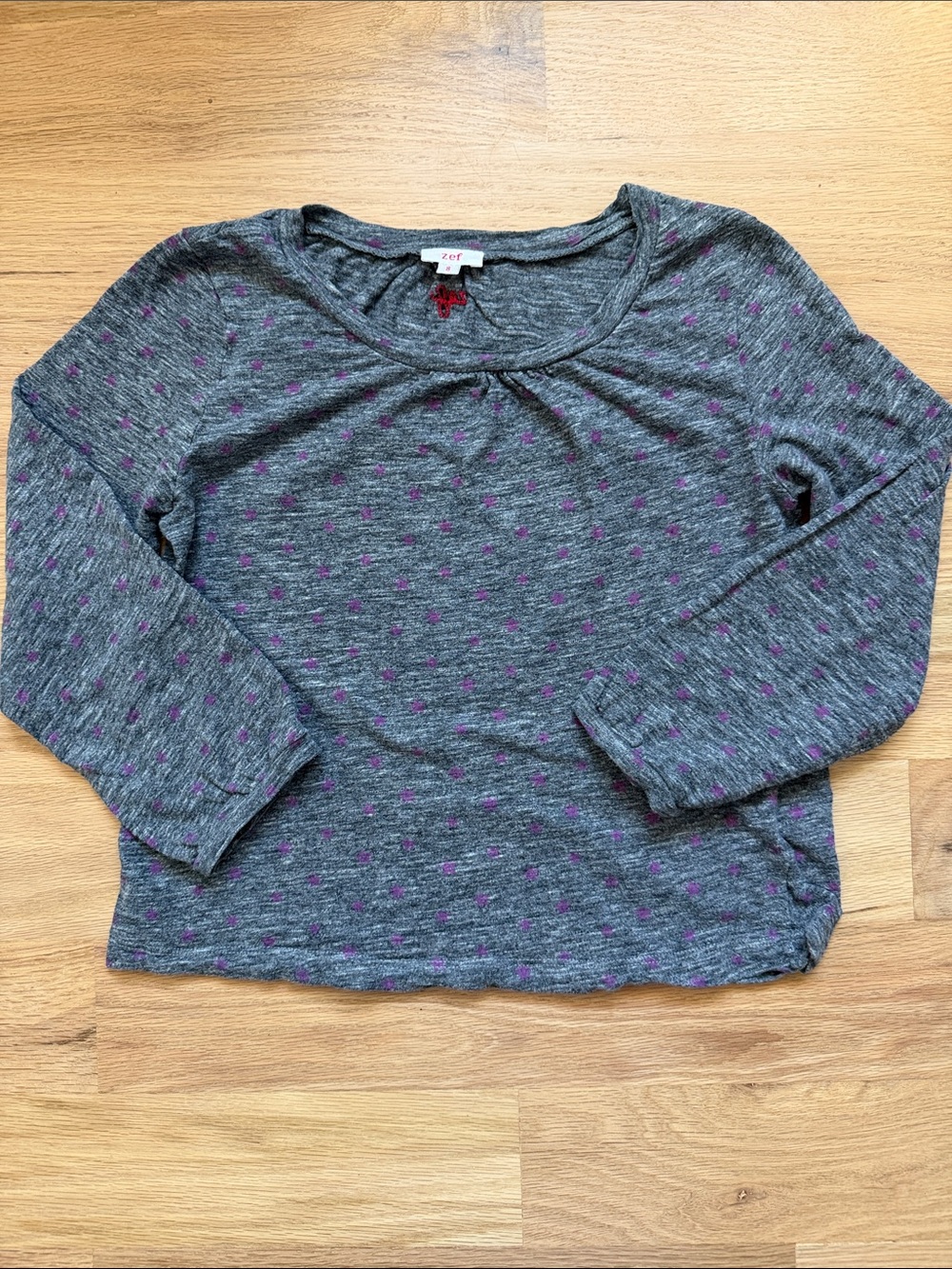 ZEF Paris kids long slv tshirt w stars sz 8. Gorgeous discontinued French label